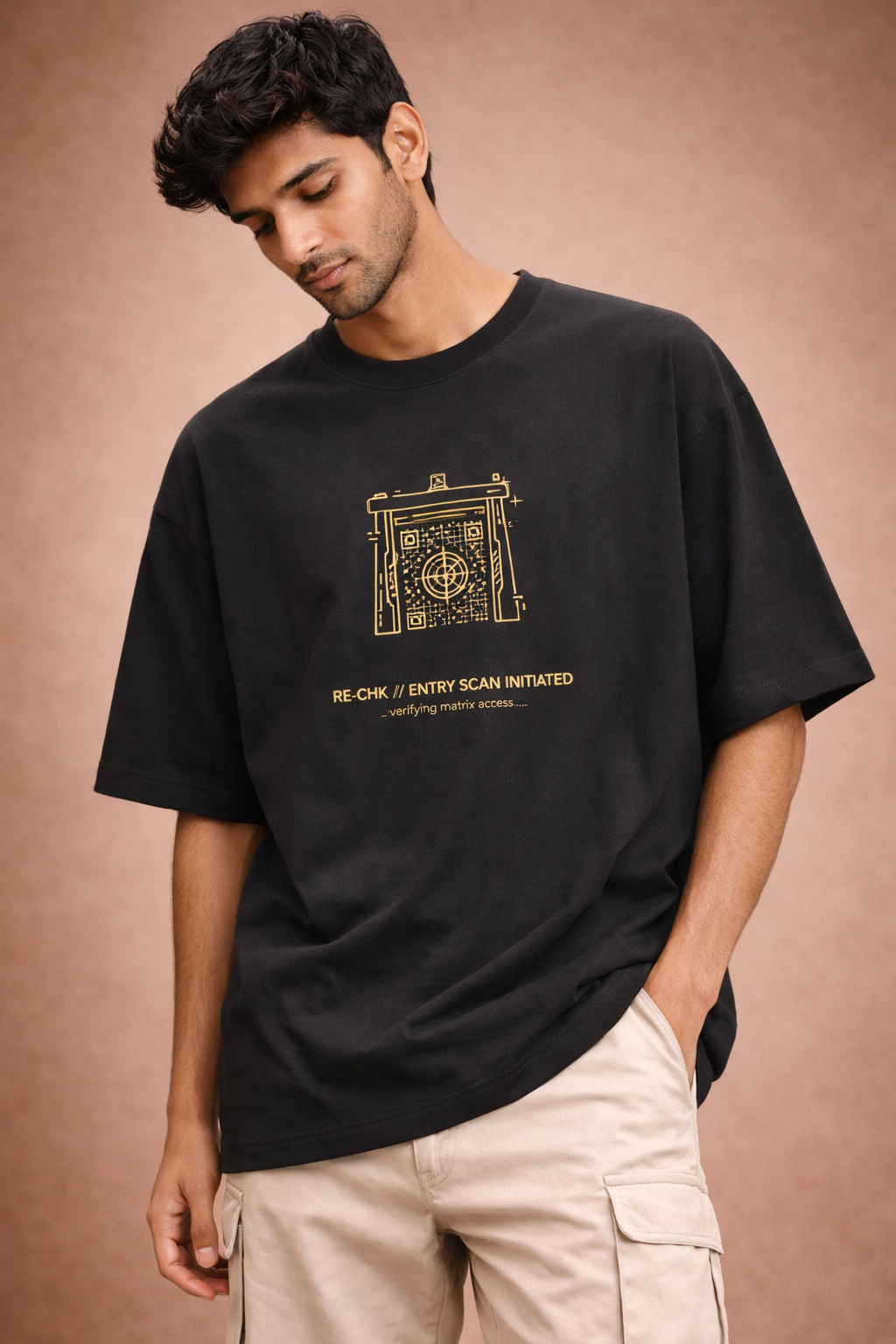 Entry Scan Oversized Tee | Unisex 100% Cotton