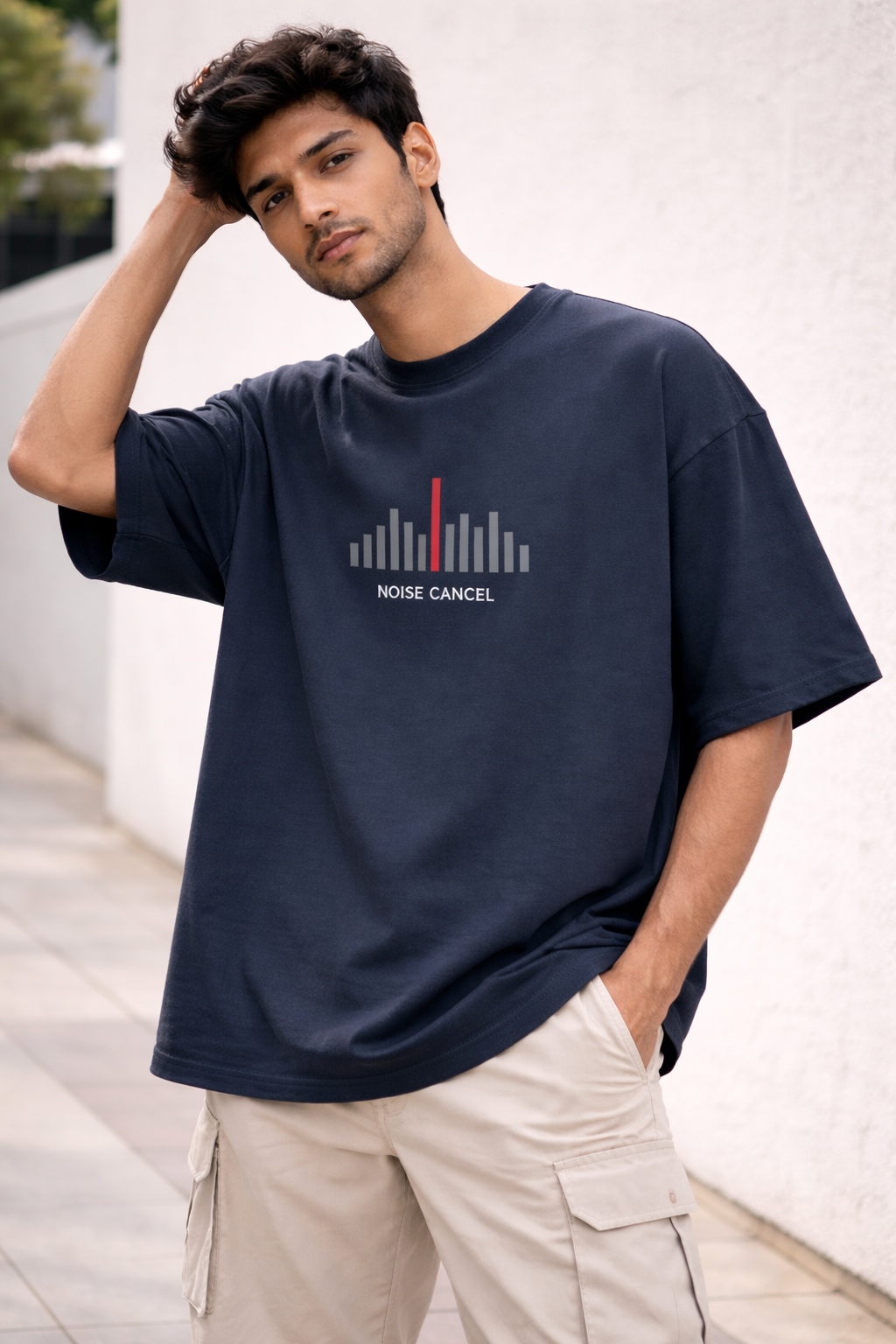 Noise Cancel Oversized Tee | Unisex 100% Cotton