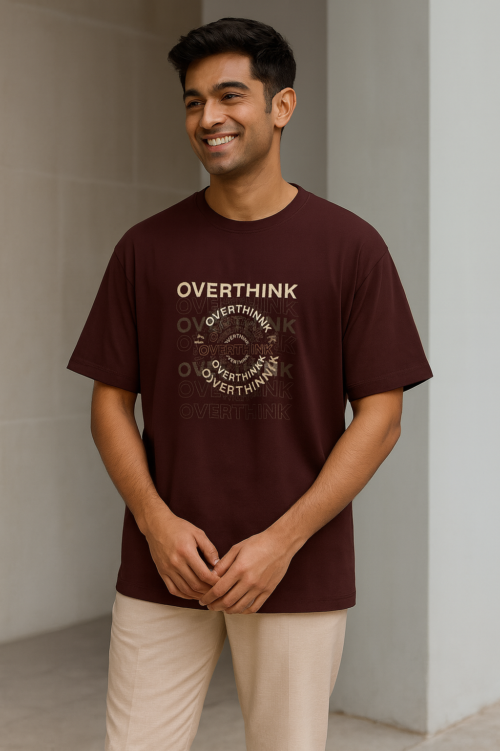 Overthink – Minimalist Typography Unisex T-Shirt