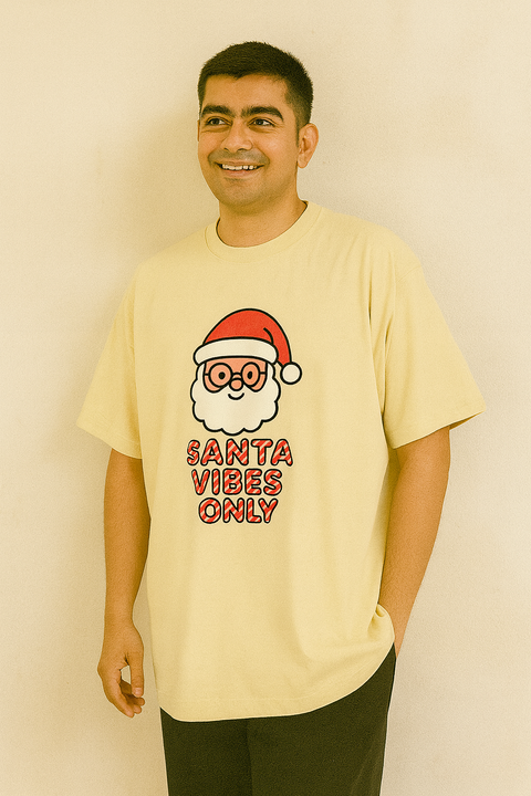 Santa Vibes Only Oversized Tee | Unisex 100% Cotton